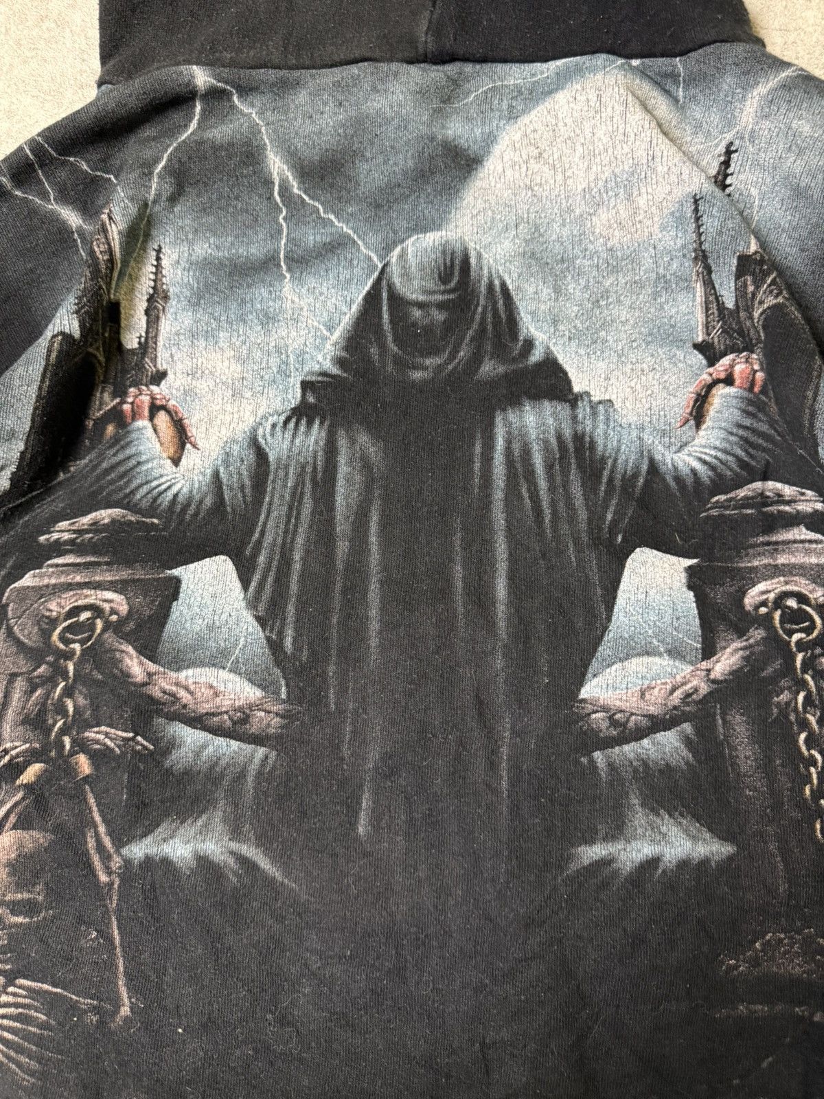 If Six Was Nine Vintage LGB IfSixWasNine Style Skull Print Spiral Hoodie Size US XL / EU 56 / 4 - 18 Thumbnail