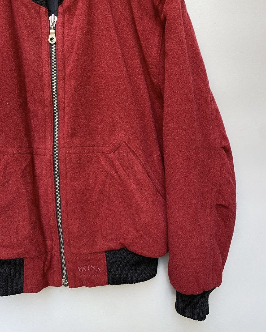 Hugo Boss 1980s- Hugo Boss Wool-Cashmere “Crissan” Bomber Jacket Size US L / EU 52-54 / 3 - 6 Thumbnail