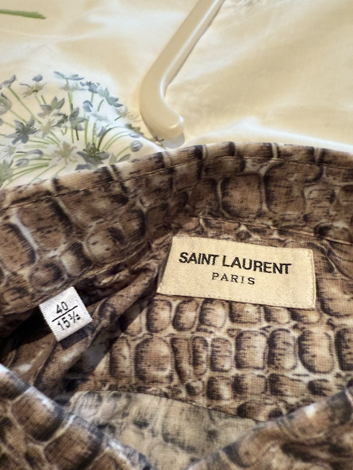 Saint Laurent Paris SS14 Saint Laurent crocodile shirt Hedi Slimane 40 Size US L / EU 52-54 / 3 - 21 Thumbnail