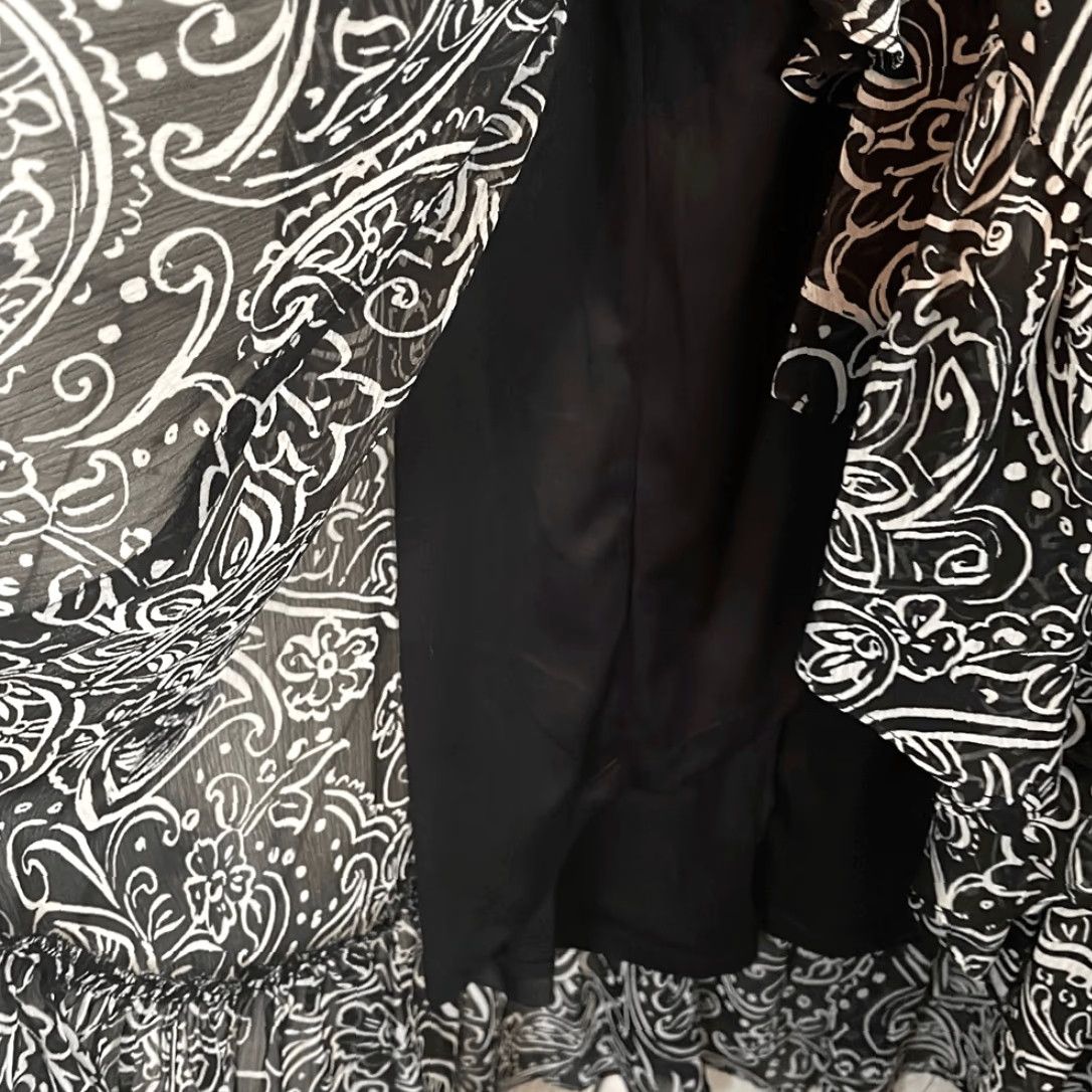 Calvin Klein Calvin Klein Women’s Dress Knee Length Ruffle Multicolor 4 Womens Wrap Dress Size S / US 4 / IT 40 - 4 Thumbnail