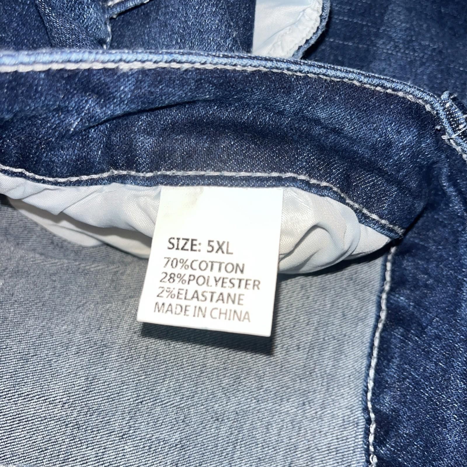 Jean Jeans Blue Distressed Jeans Size 5XL NWOT Size 30" / US 8 / IT 44 - 2 Thumbnail