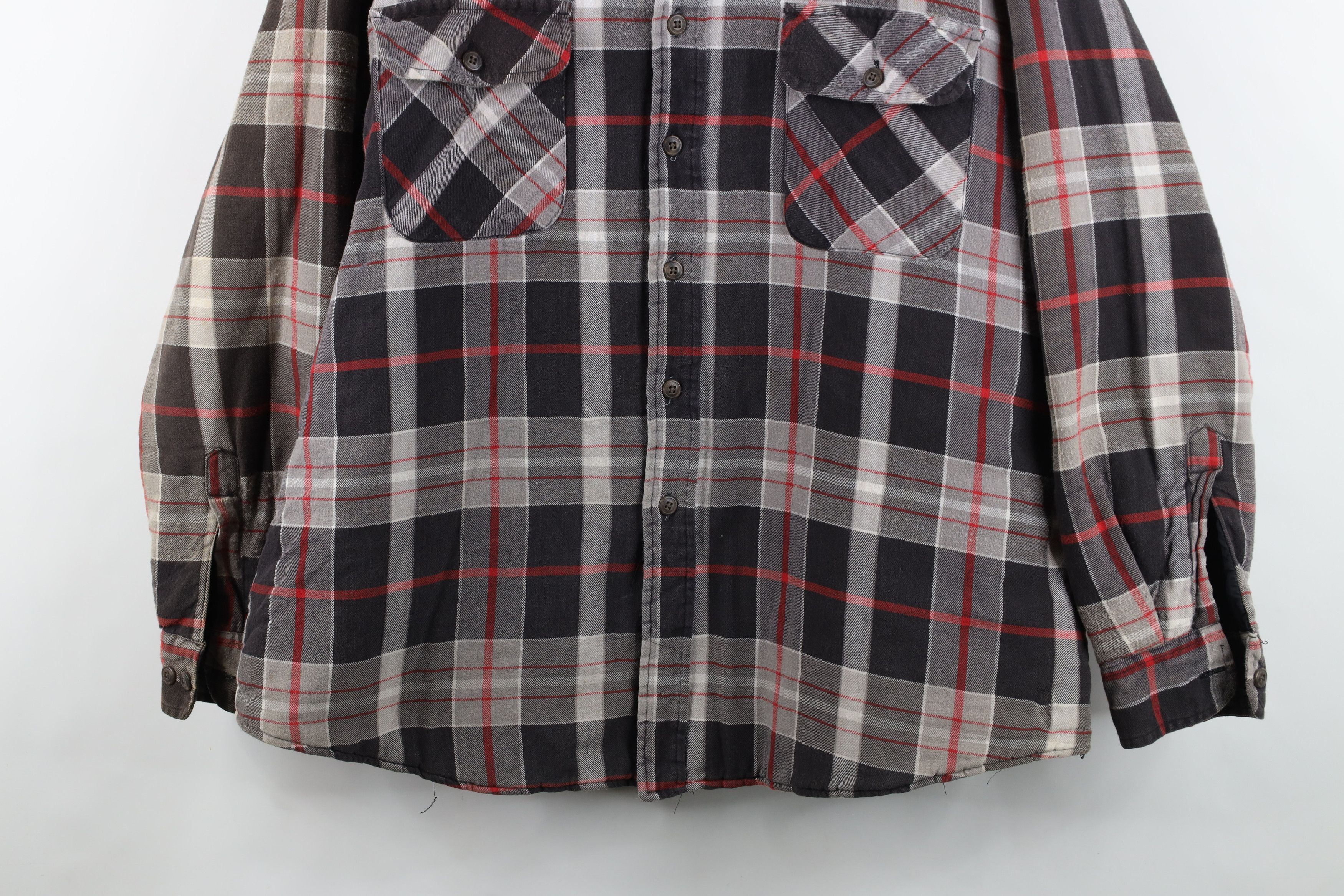 Vintage Vintage 90s Streetwear Flannel Button Shirt Jacket Jac Shirt Size US XXL / EU 58 / 5 - 3 Thumbnail