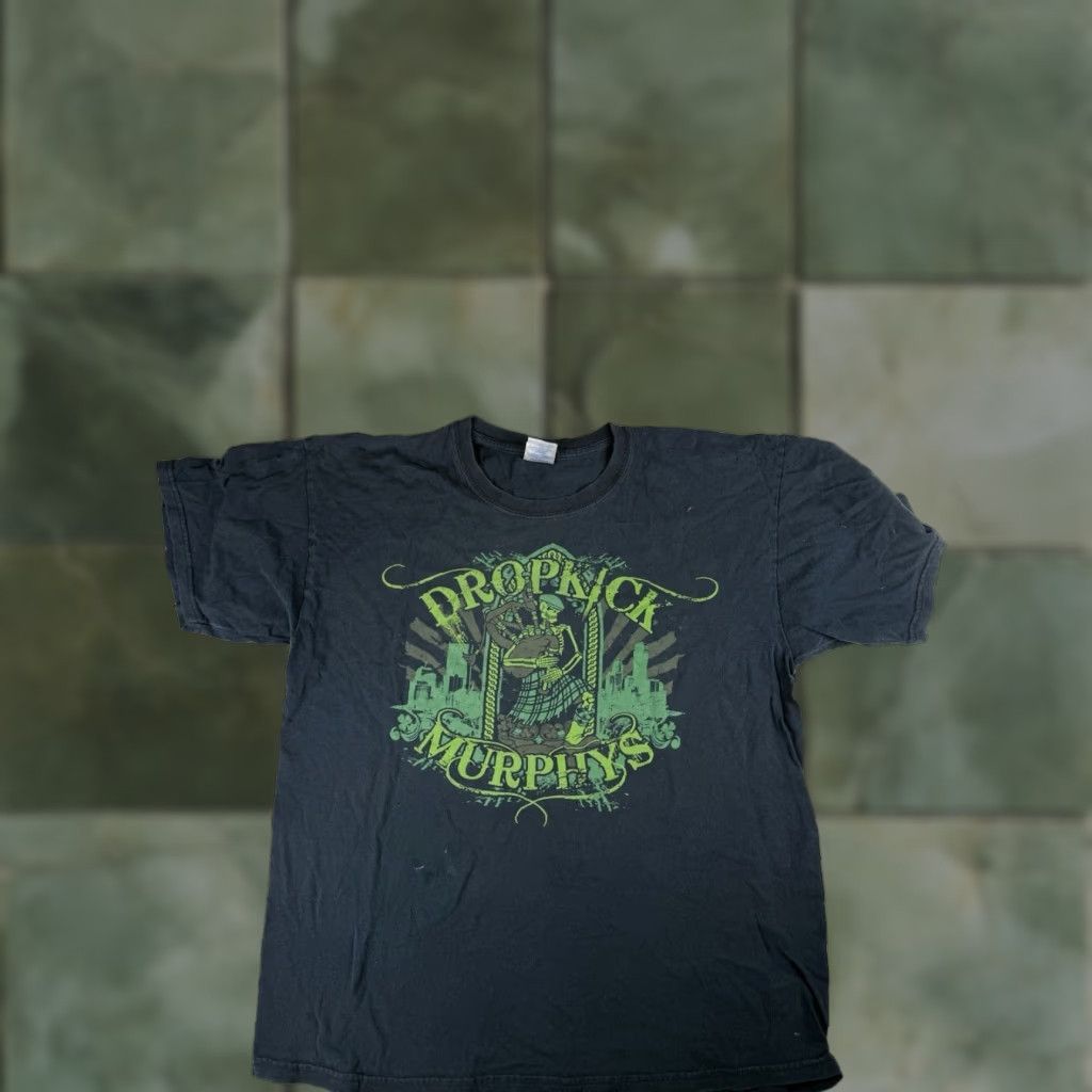 Vintage Dropkick Murphys T-Shirt Black Skeleton St Patrick's Day Tour Punk Large Shirt Men Crew Neck Short Sleeve 100% Cotton Size US L / EU 52-54 / 3 - 1 Thumbnail
