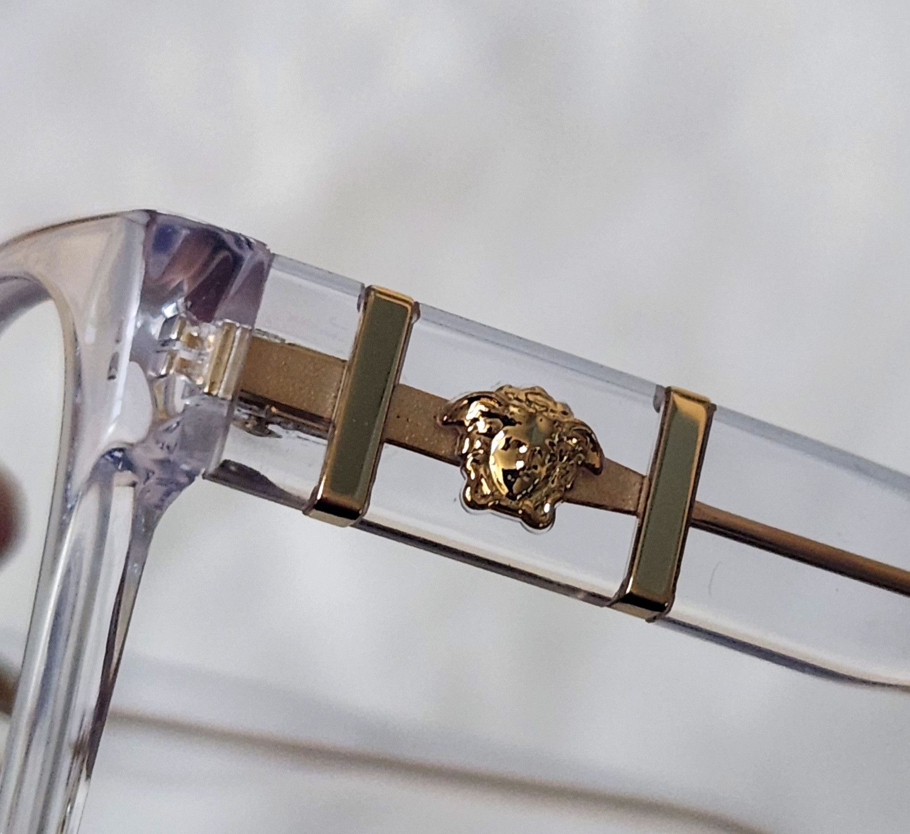 Versace Versace 3351D 148 Crystal Clear Oval Eyeglasses *No lens* Size ONE SIZE - 11 Thumbnail