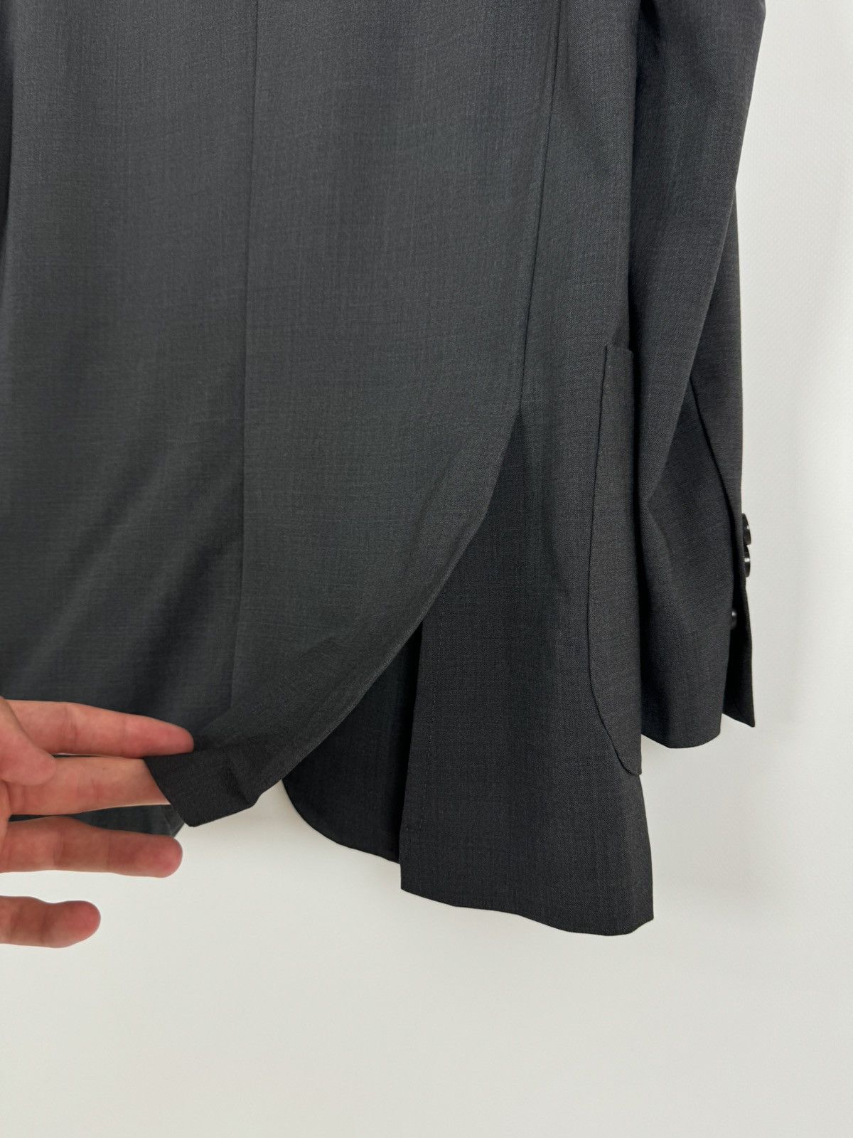 Drumohr Drumohr Virgin Wool Gray Blazer Jacket Size 46 Size 46R - 8 Thumbnail