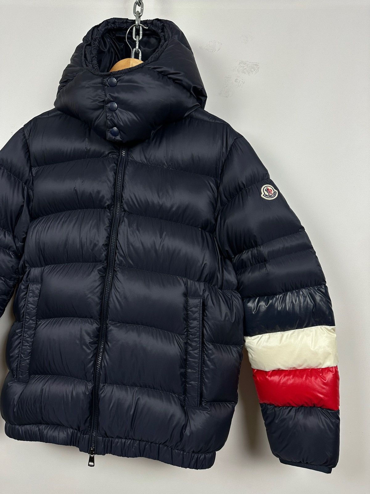 Moncler Moncler Willm Giubbotto Navy Blue Hooded Down Puffer Jacket Size US XL / EU 56 / 4 - 7 Thumbnail
