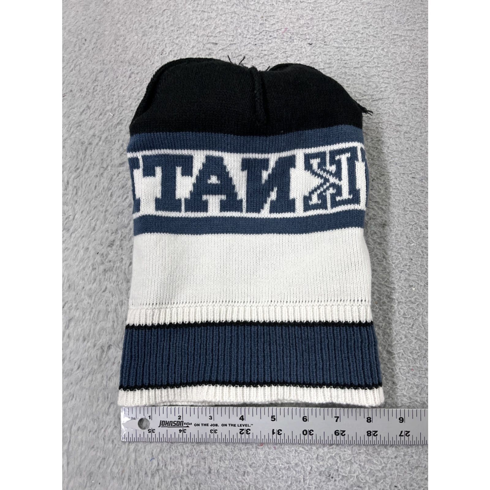 Victoria's Secret Victoria's Secret Beanie Adult One Size Blue Striped Knit PINKNATION Logo Winter Womens Size ONE SIZE - 5 Thumbnail