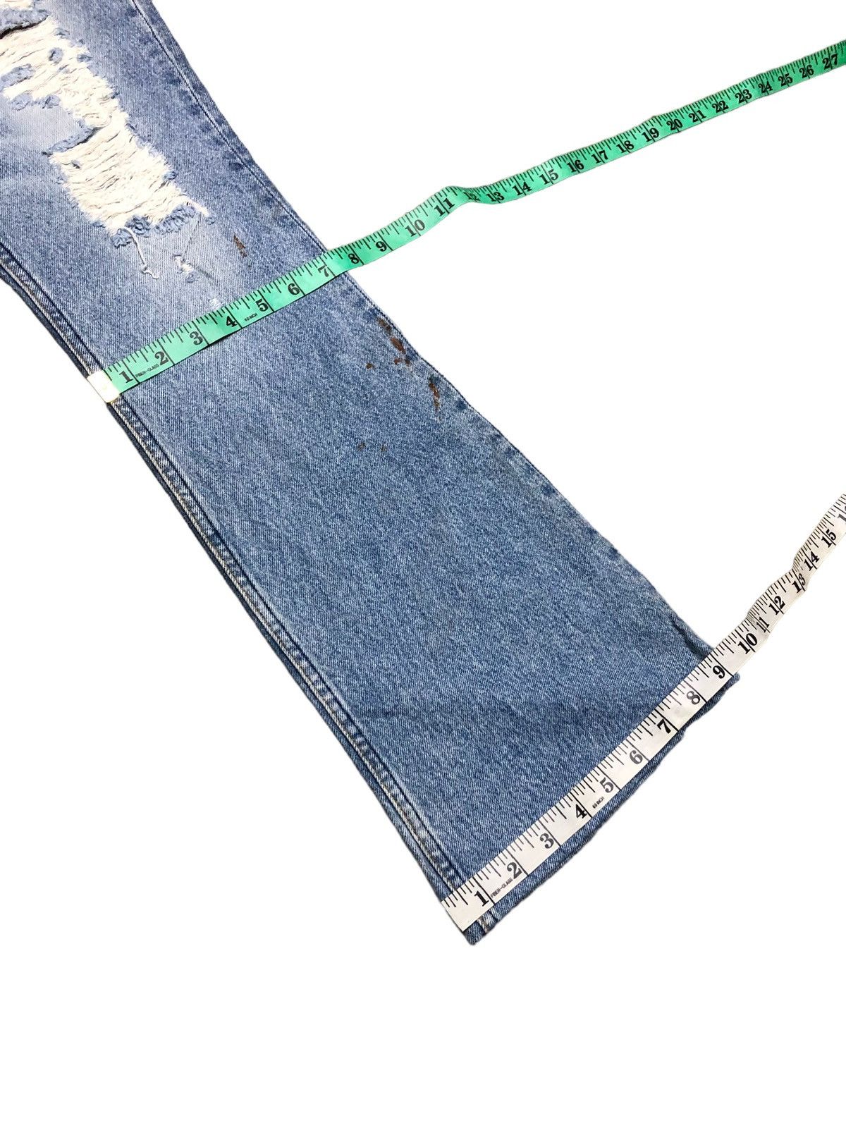 Japanese Brand FLARED‼️‼️CFLINEDENIM & CLOTH DISTRESSED DENIM Size 28" / US 6 / IT 42 - 7 Thumbnail