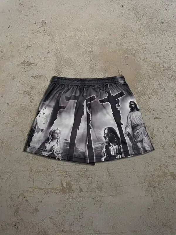 Japanese Brand Mayumi x Yura Graphic Y2k Shorts DRIP summer Size US 34 / EU 50 - 2 Thumbnail