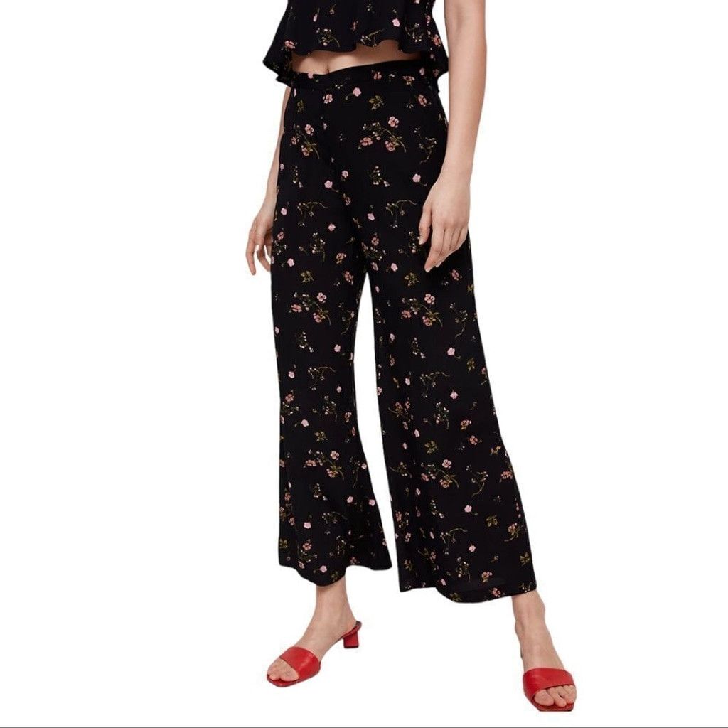 Aritzia Wilfred Pernelle Floral Wide Leg Pants Size 4 Size 30" / US 8 / IT 44 - 1 Thumbnail