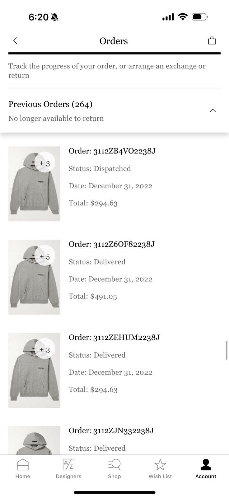 Fear of God FOG - Essentials Fear Of God Hoodie Size Medium Dark Oatmeal Size US M / EU 48-50 / 2 - 10 Thumbnail