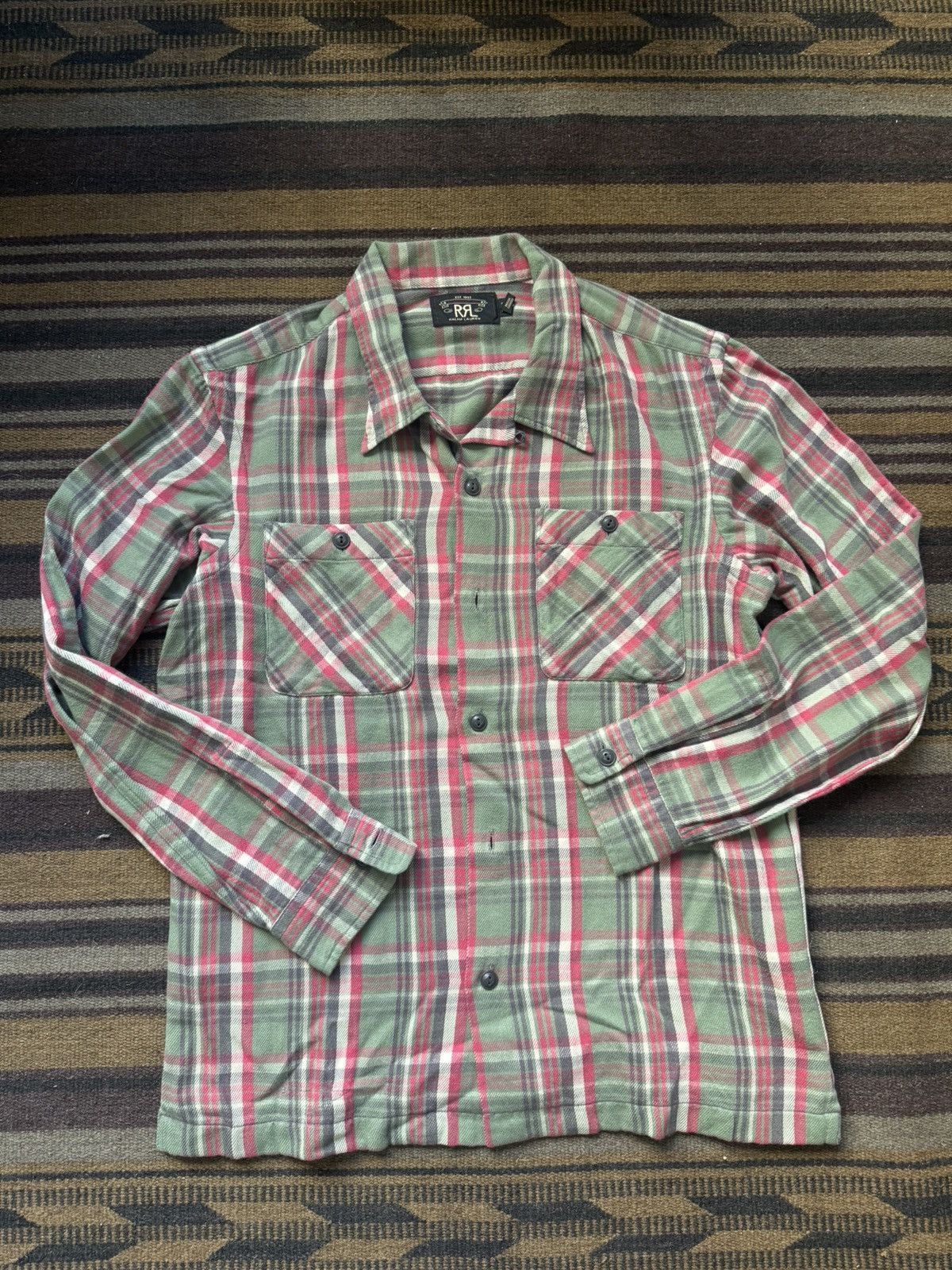 Light Weight Plaid Camp Collar Shirt