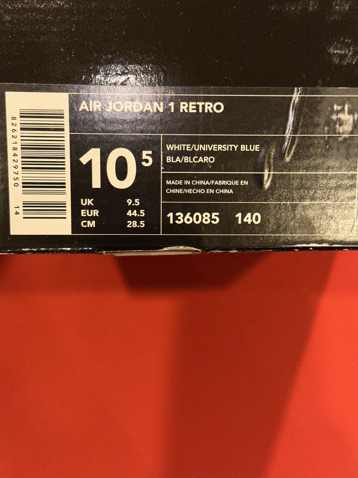 Jordan Brand Air Jordan 1 UNC Patent Leather 2003 Authentic 136085-140 Size US 10.5 / EU 43-44 - 11 Thumbnail