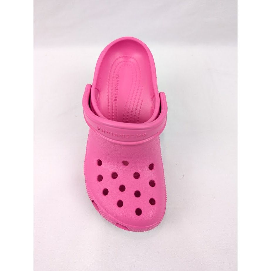 Balenciaga o1rshd1 Rubber Crocs Madame in Electric Pink Size US 6 / IT 36 - 6 Thumbnail