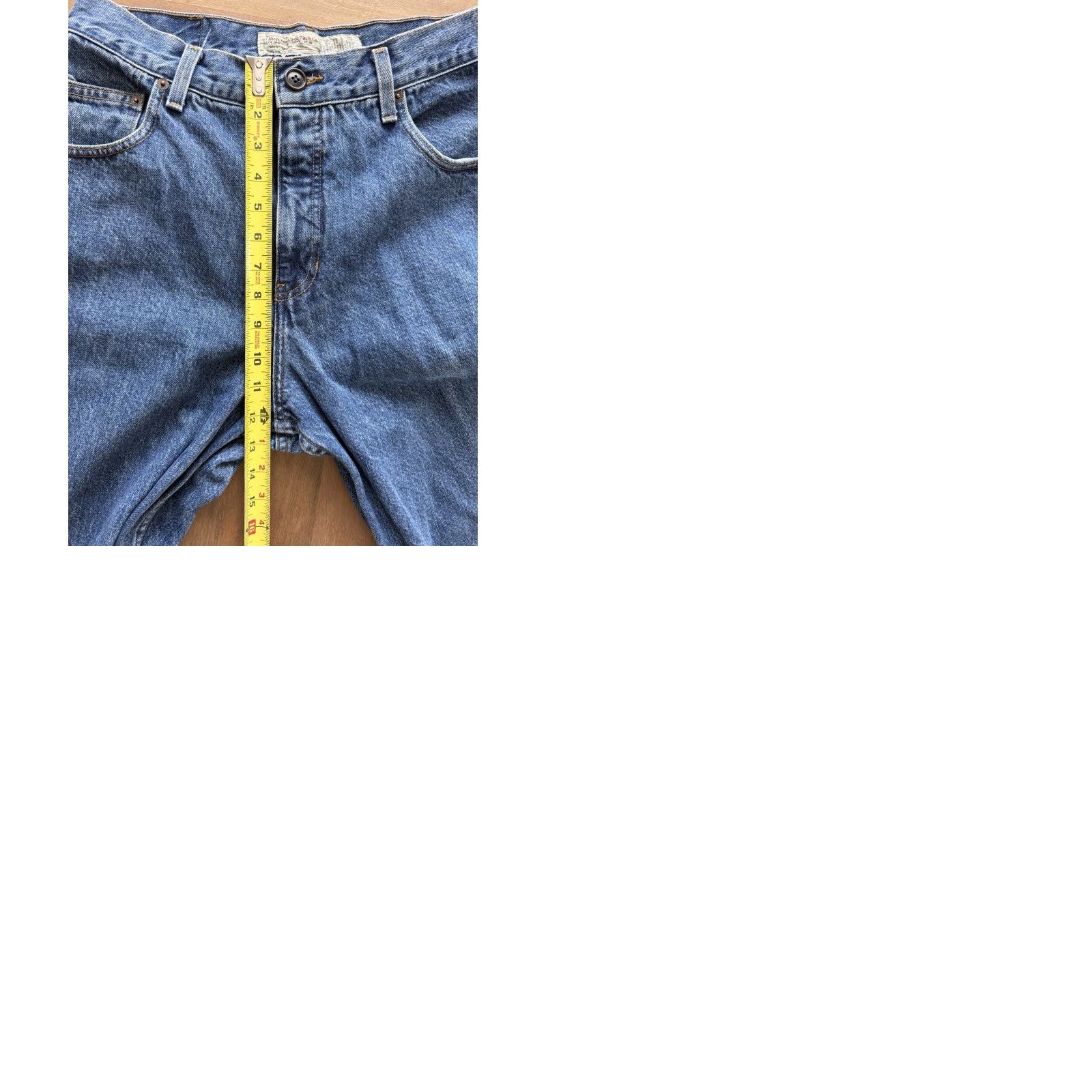 Abercrombie & Fitch VTG Abercrombie & Fitch Baggy Jeans Men 33x34 5-Pocket Denim Cotton Blue 90s Logo USA Relaxed Baggy Jeans Mens Size US 31 - 9 Thumbnail