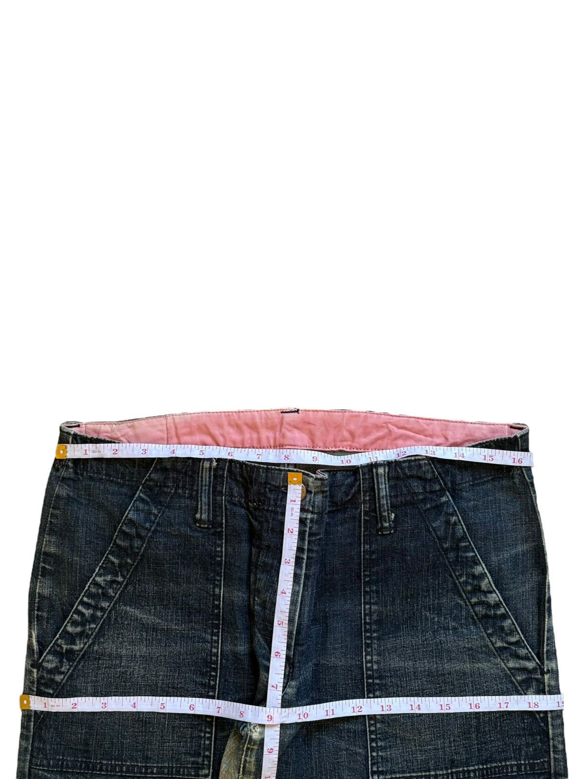 Evisu × Japanese Brand Vintage Evisu Donna Seagull Pocket Baggy Jean Shorts Size 33" - 14 Thumbnail