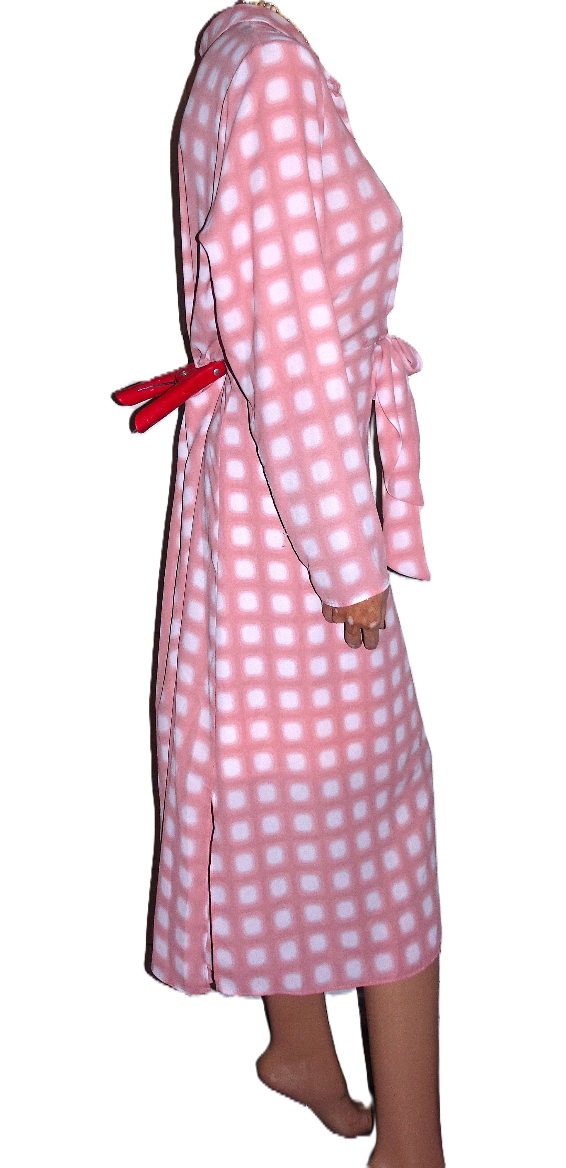 Calvin Klein Calvin Klein Pink White Polka Dot Midi Dress XL Size XL / US 12-14 / IT 48-50 - 6 Thumbnail