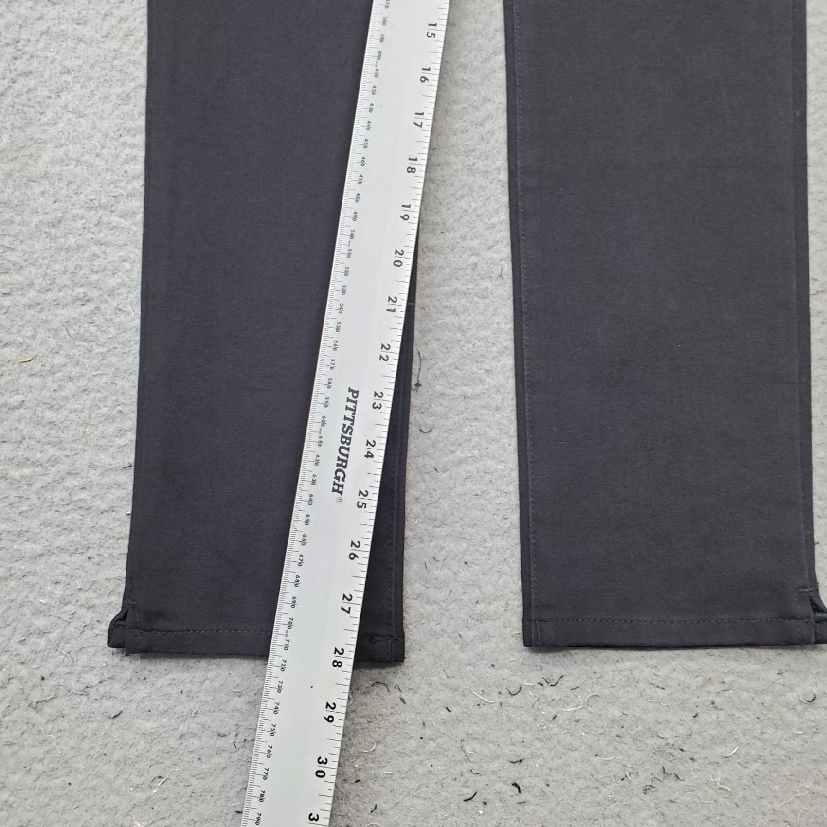 DL1961 DL1961 Angel Straight Jeans Womens 27 Black Denim Dark Wash Cigarette Ankle Slit 5-Pocket Design Regular Fit Size 27" / US 4 / IT 40 - 4 Thumbnail