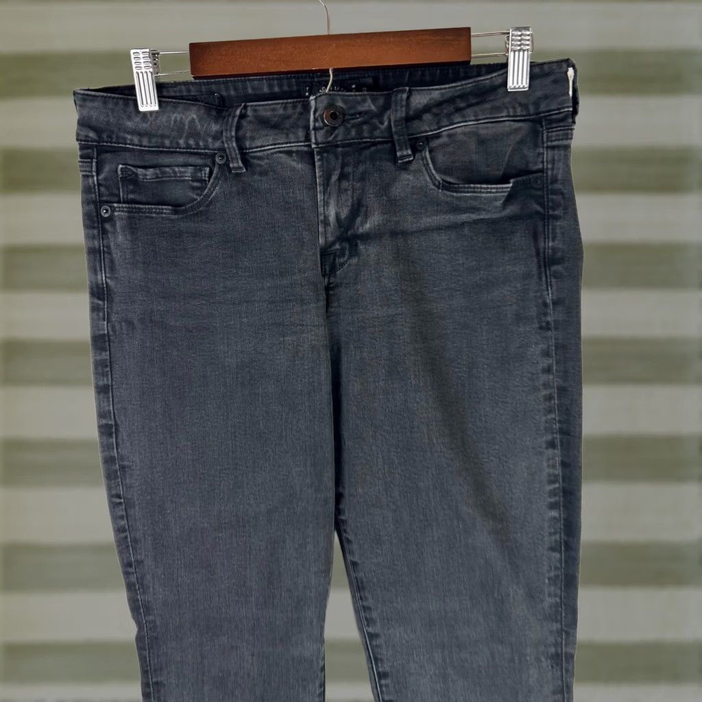 Lucky Brand Lucky Brand Lolita Skinny Jeans Women 10 Black Wash Denim 31x30 Slim Stretch Pockets Zip Button Cotton Polyester Spandex Size 32" / US 10 / IT 46 - 1 Thumbnail