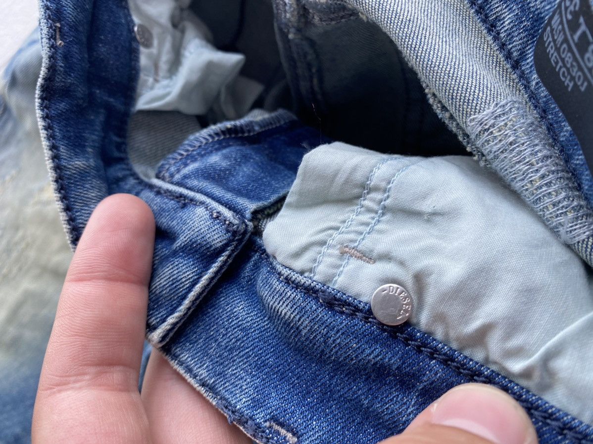 Diesel 🔗Opium Punk Diesel Distressed Washed Slim Straight Jeans Size 28" / US 6 / IT 42 - 11 Thumbnail