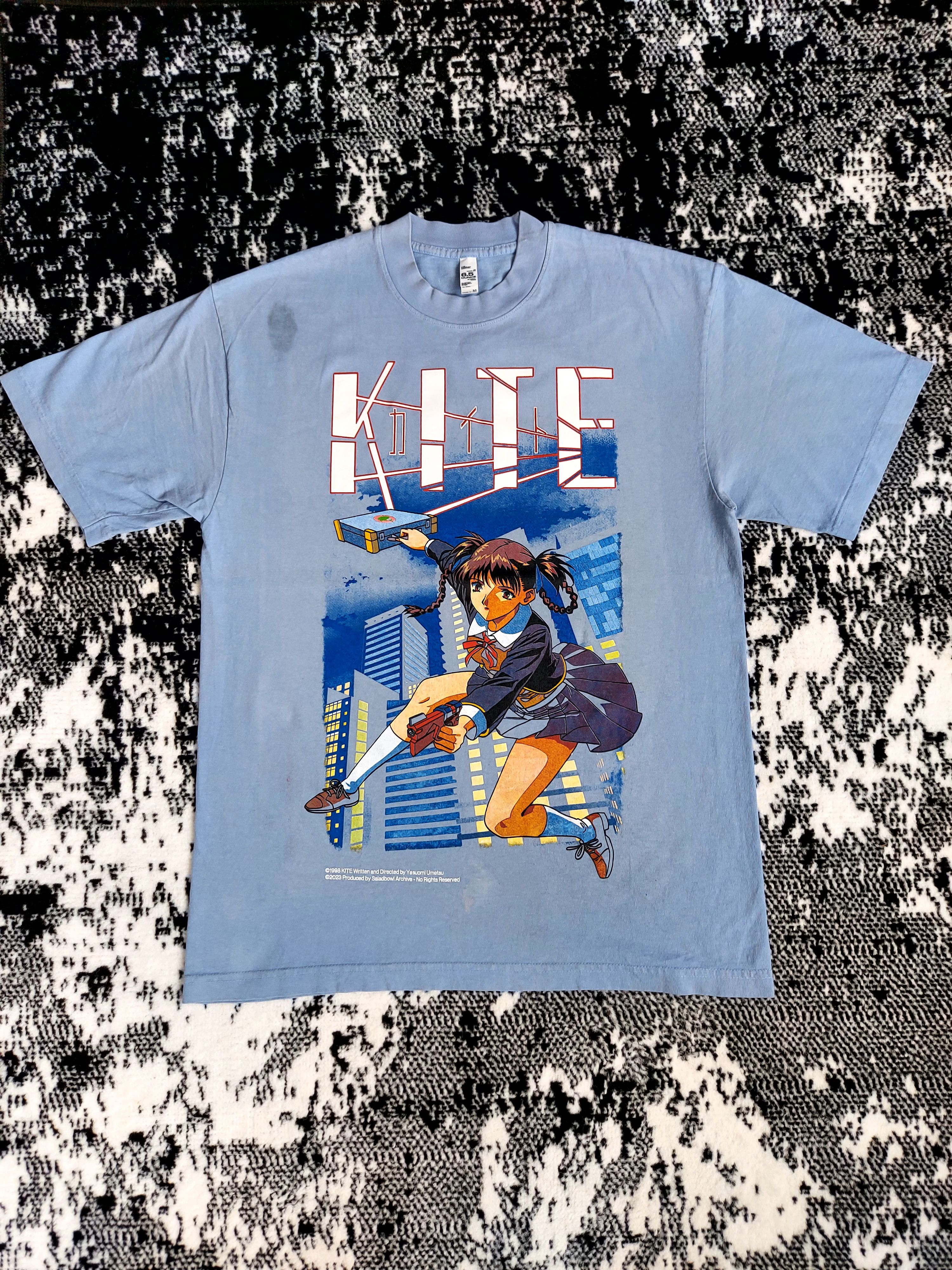 image of Anima x Movie Kite Solo Sawa T Shirt in Turqouise, Men's (Size Medium)