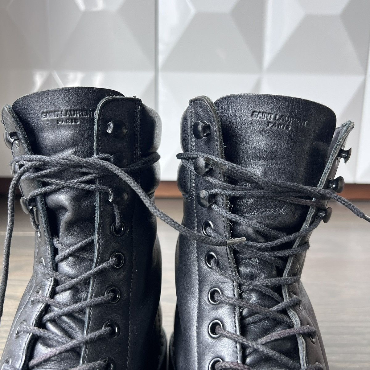 Saint Laurent Paris Saint Laurent Paris Hedi AW15 Trekker Boots Black Leather Size US 8 / EU 41 - 9 Thumbnail