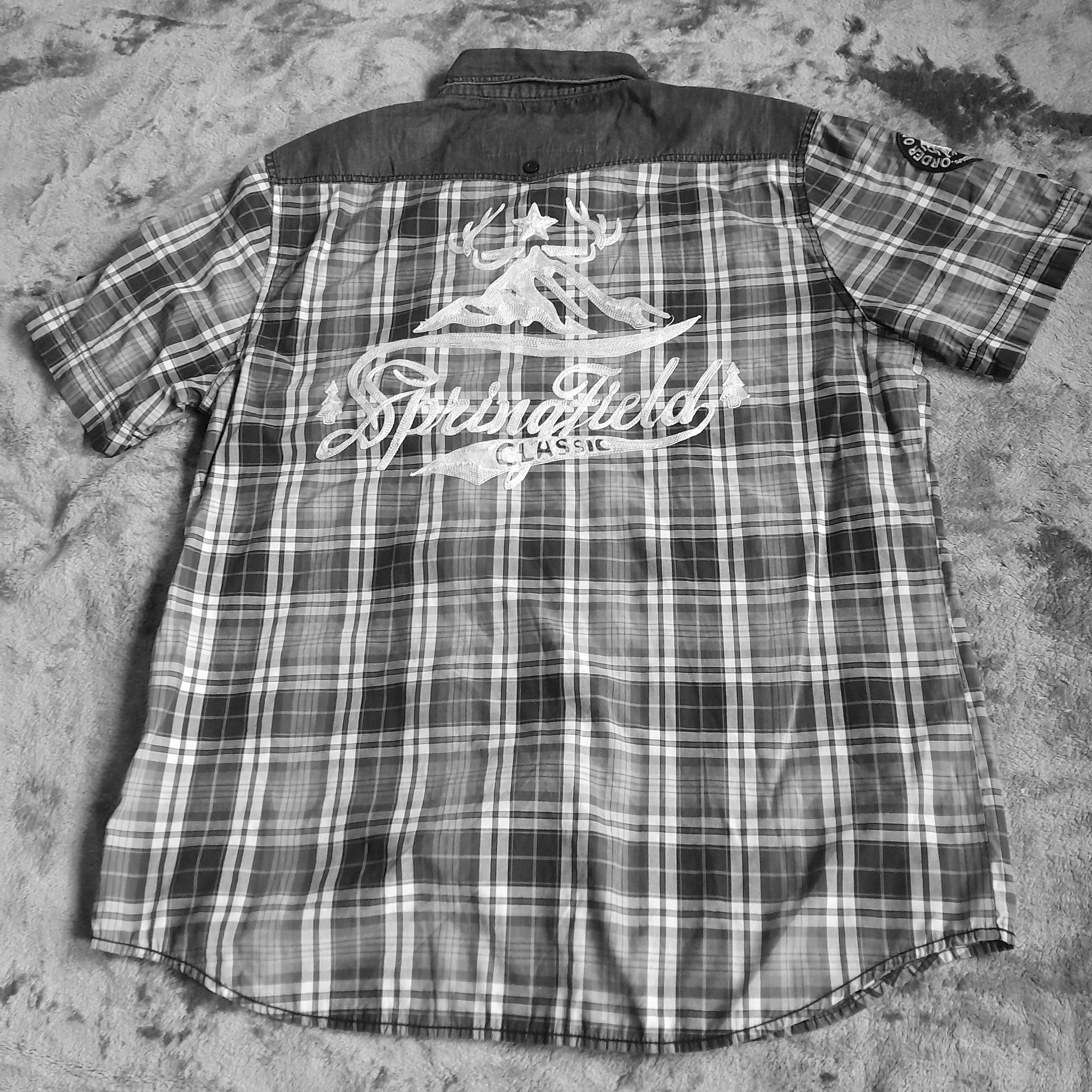 Springfield Raw Blue Springfield Classic Men's Plaid Shirt Size US XXL / EU 58 / 5 - 6 Thumbnail