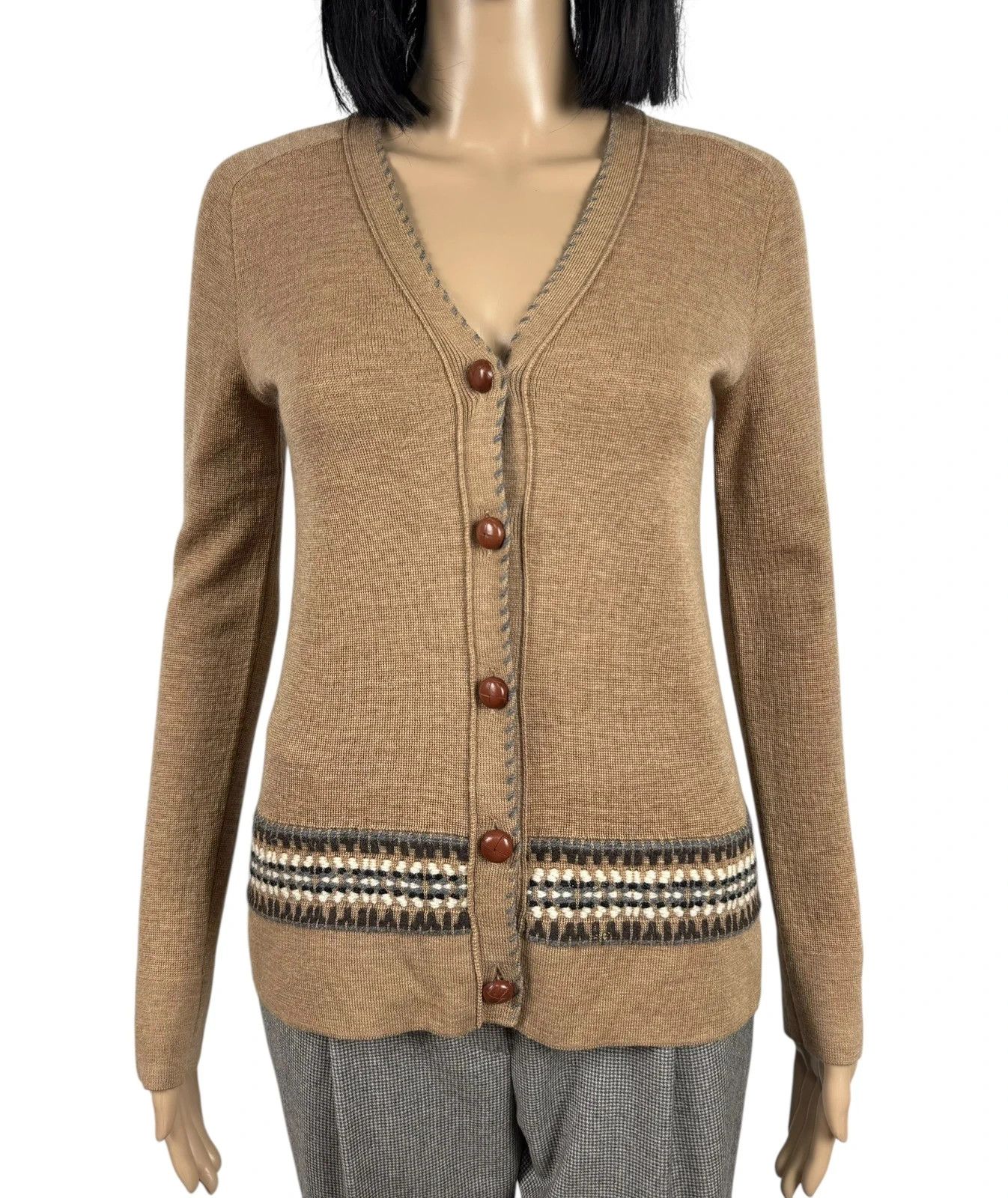 Weekend Max Mara Weekend Max Mara Wool Cardigan Emroidered size XS Size XS / US 0-2 / IT 36-38 - 2 Thumbnail