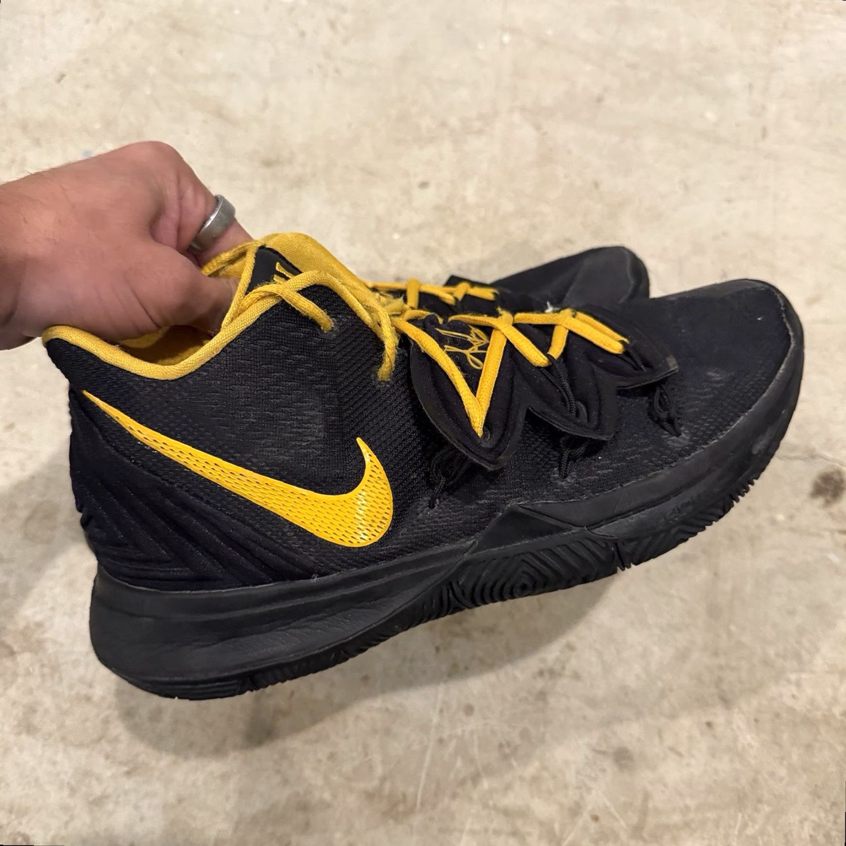 Nike Nike Kyrie 5 iD Sneaker - Size 12 - Black And Yellow - Multicolor - Men - Athletic - AV7917-XXX Size ONE SIZE - 3 Thumbnail