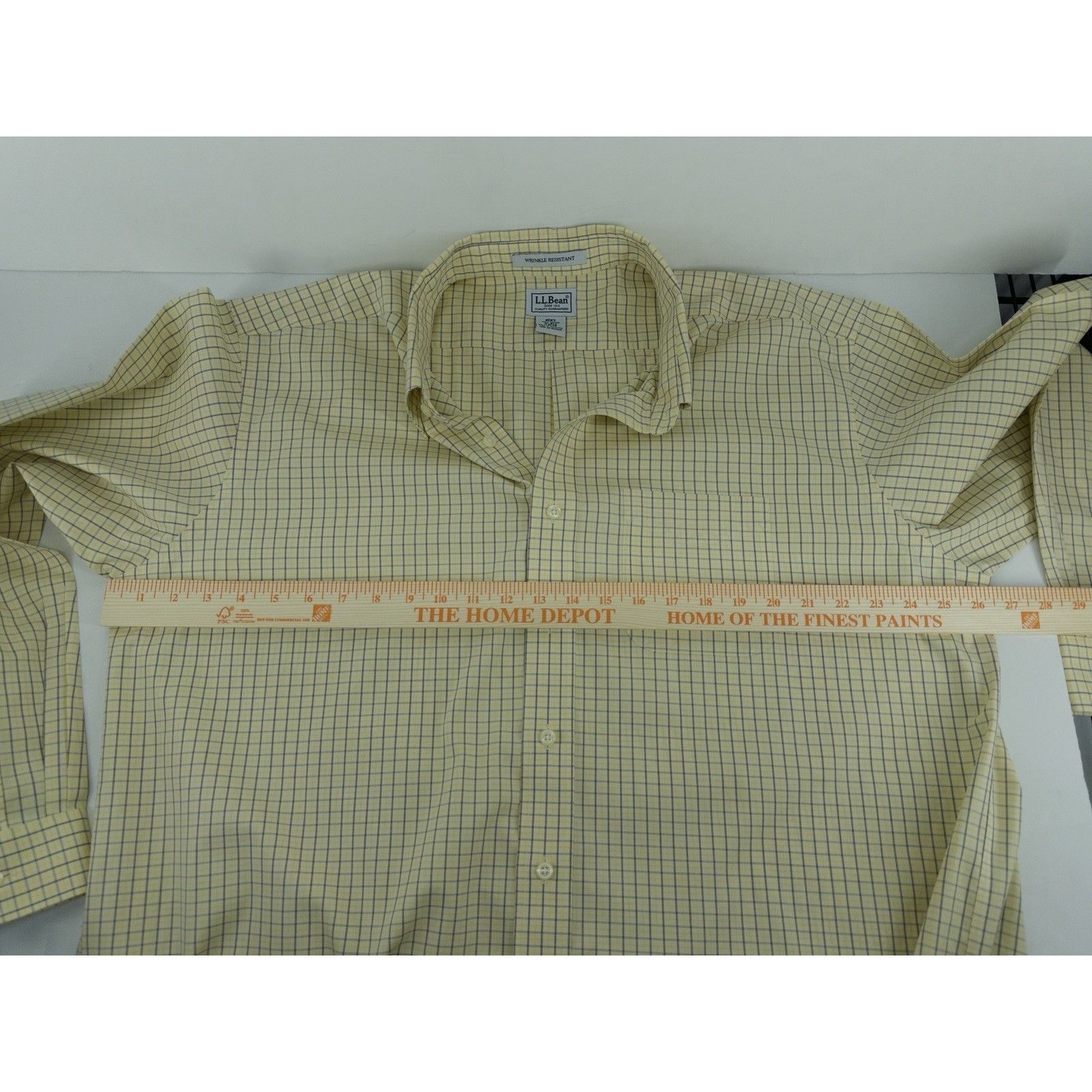 L.L. Bean LL Bean Mens XL Regular Yellow Wrinkle Resistant Button Down Size US XL / EU 56 / 4 - 4 Thumbnail