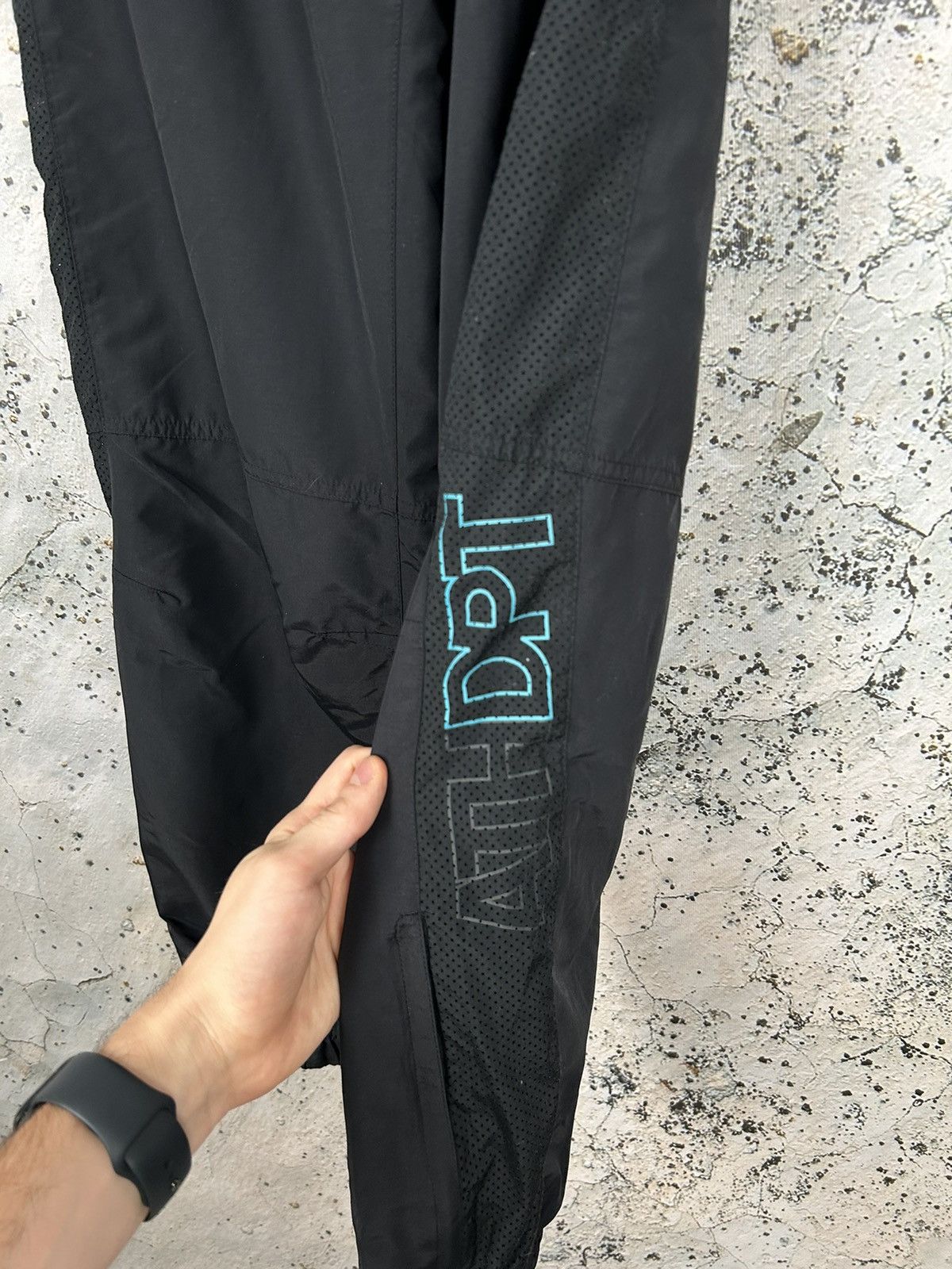 Nike Vintage Nike Black Drill Gorpcore Sweatpants Streetwear Rap Size US 32 / EU 48 - 5 Thumbnail