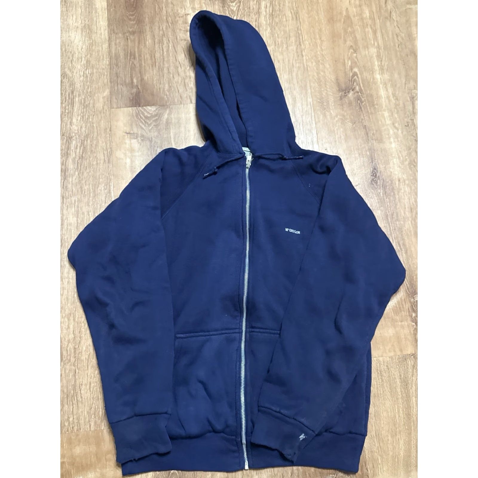 McGregor VINTAGE McGregor Sweatshirt Mens Medium Full Zip Waffle Knit Lined Active Hoodie Size US M / EU 48-50 / 2 - 3 Thumbnail