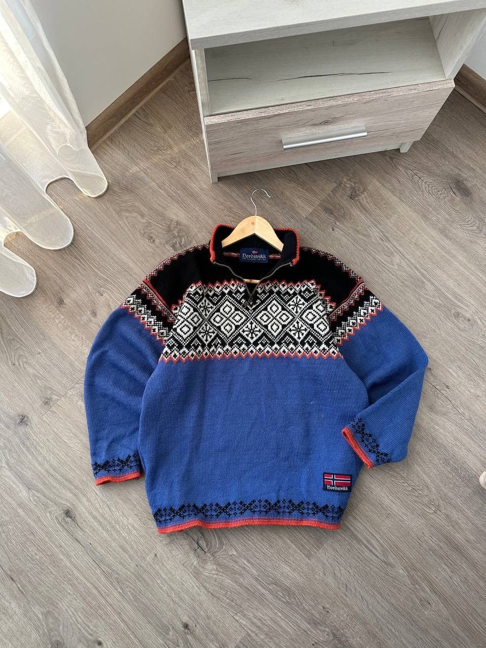 Vintage Vintage Nordstrikk Norway Wool Knit Blue Sweater Size US M / EU 48-50 / 2 - 1 Thumbnail