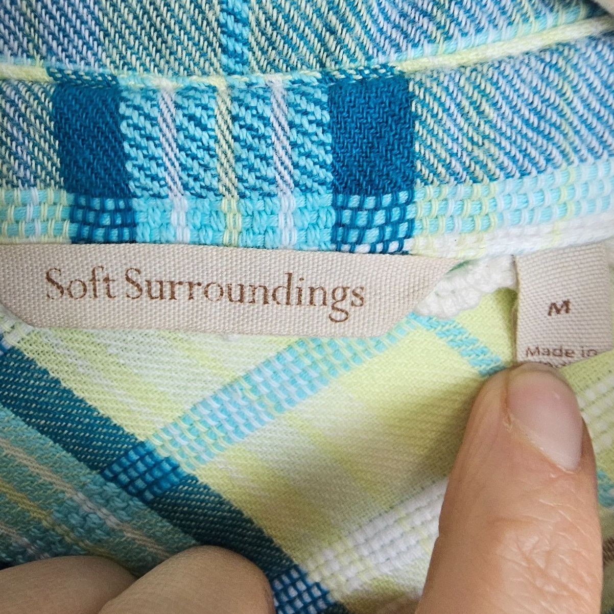 Soft Surroundings Soft Surroundings Womens Plaid Button Front Shirt M Cottage Size M / US 6-8 / IT 42-44 - 6 Thumbnail
