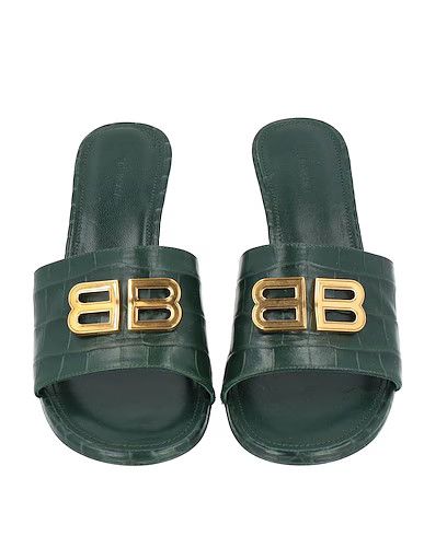 Balenciaga o1la1rc1a1024 Groupie Sandals in Green Size US 5 / IT 35 - 4 Thumbnail