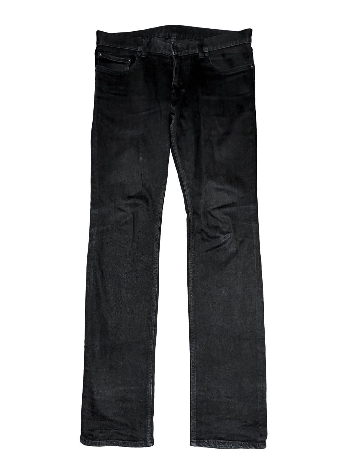 パンツ Number(N)ine black denim pants Number (N)ine NUMBER NINE FW06 NOIR COATED BLACK PAIN DENIM JEANS