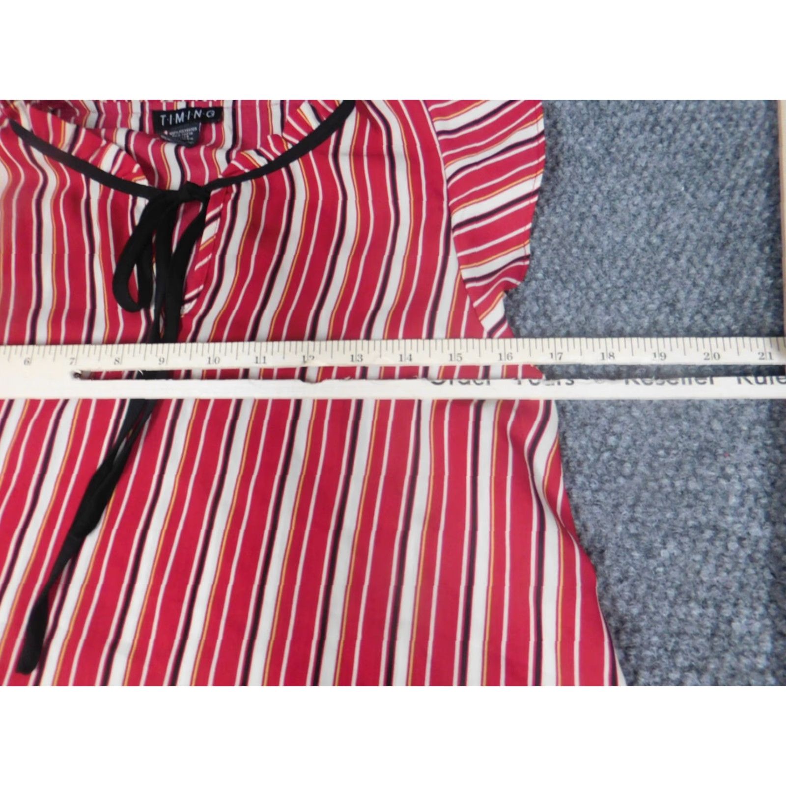 Vintage **Timing Red Medium Collared Pullover Blouse** User: Timing Red Medium Collared Pullover Blouse Size M / US 6-8 / IT 42-44 - 4 Thumbnail