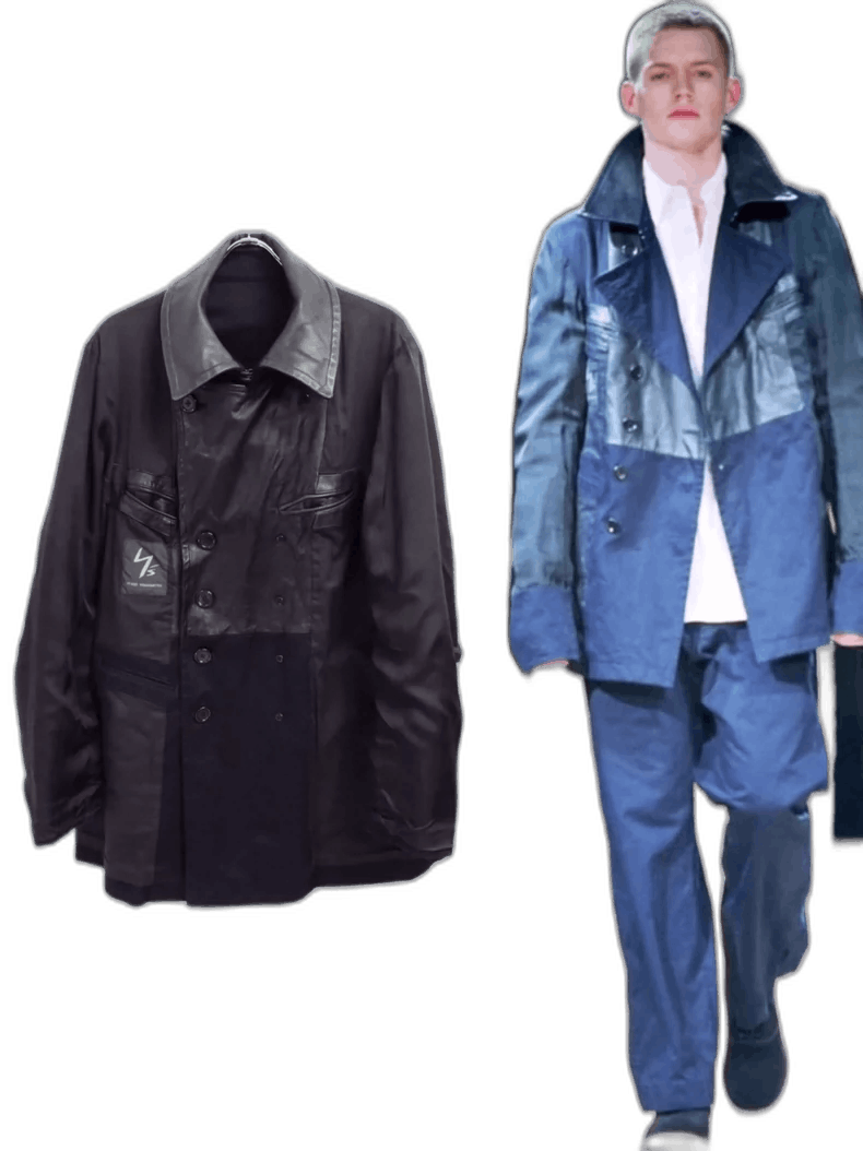Yohji Yamamoto yohji yamamoto double-breasted leather coat Size US L / EU 52-54 / 3 - 1 Thumbnail