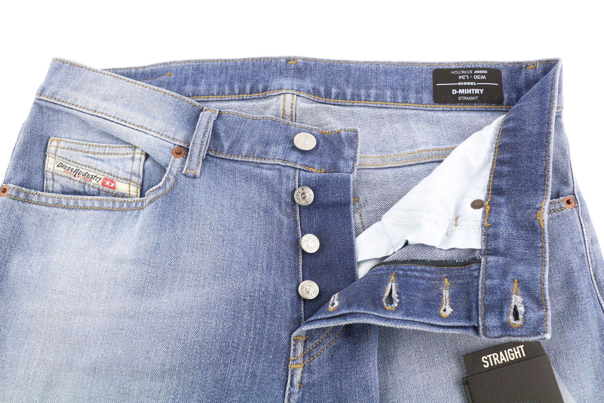 Diesel D-MIHTRY 009NF W30/L34 Straight Stretch Jeans 40185 Size US 30 / EU 46 - 5 Thumbnail