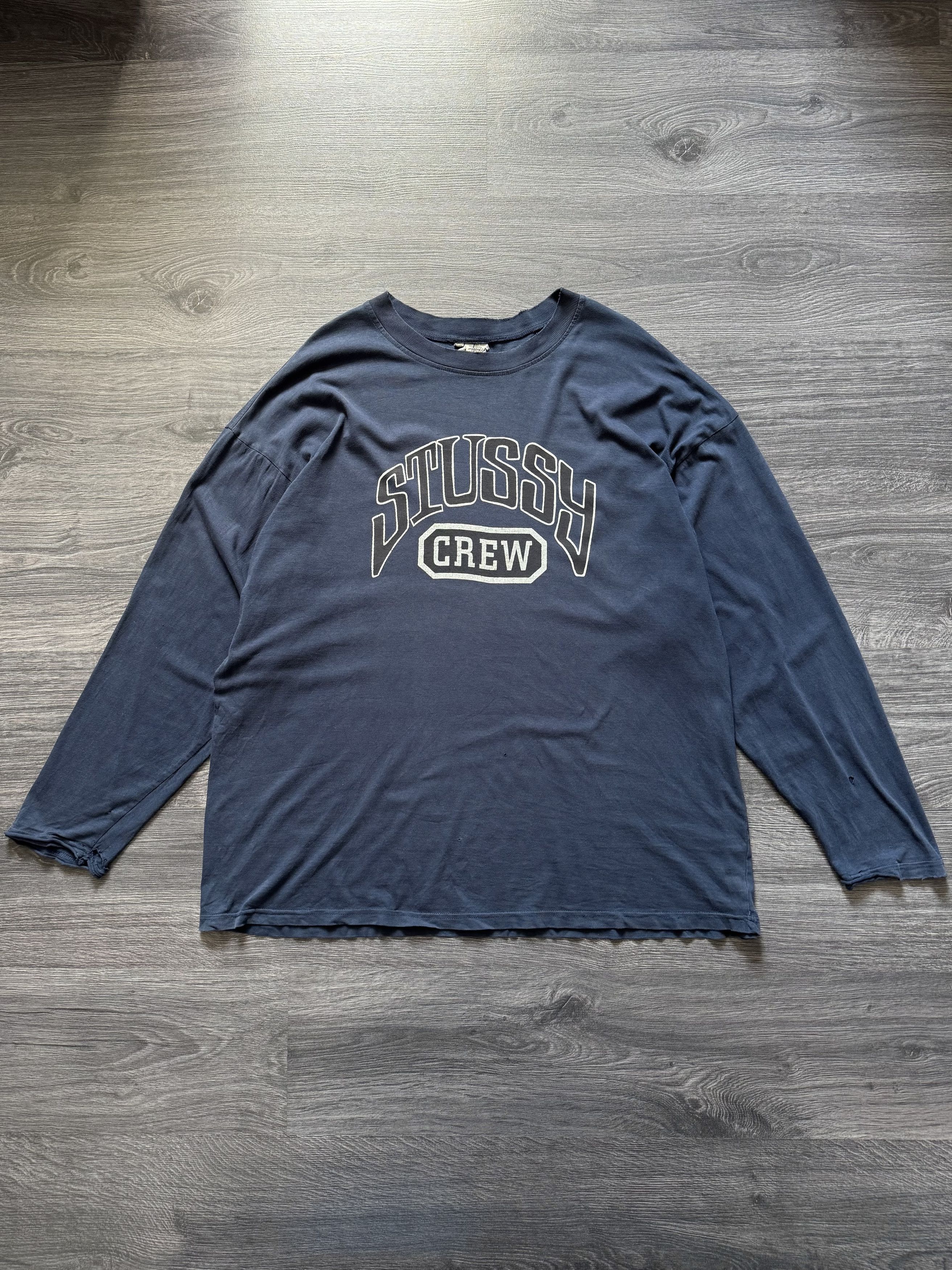 Stussy Vintage 90s Stussy Crew distressed long sleeve t-shirt Size US XL / EU 56 / 4 - 6 Thumbnail