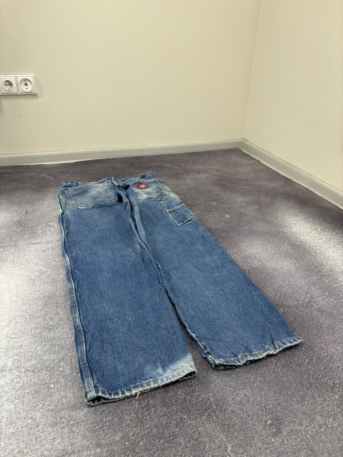 Dickies Vintage Dickies Faded Blue Y2K Denim Work Hype Baggy Jeans Size US 33 - 4 Thumbnail