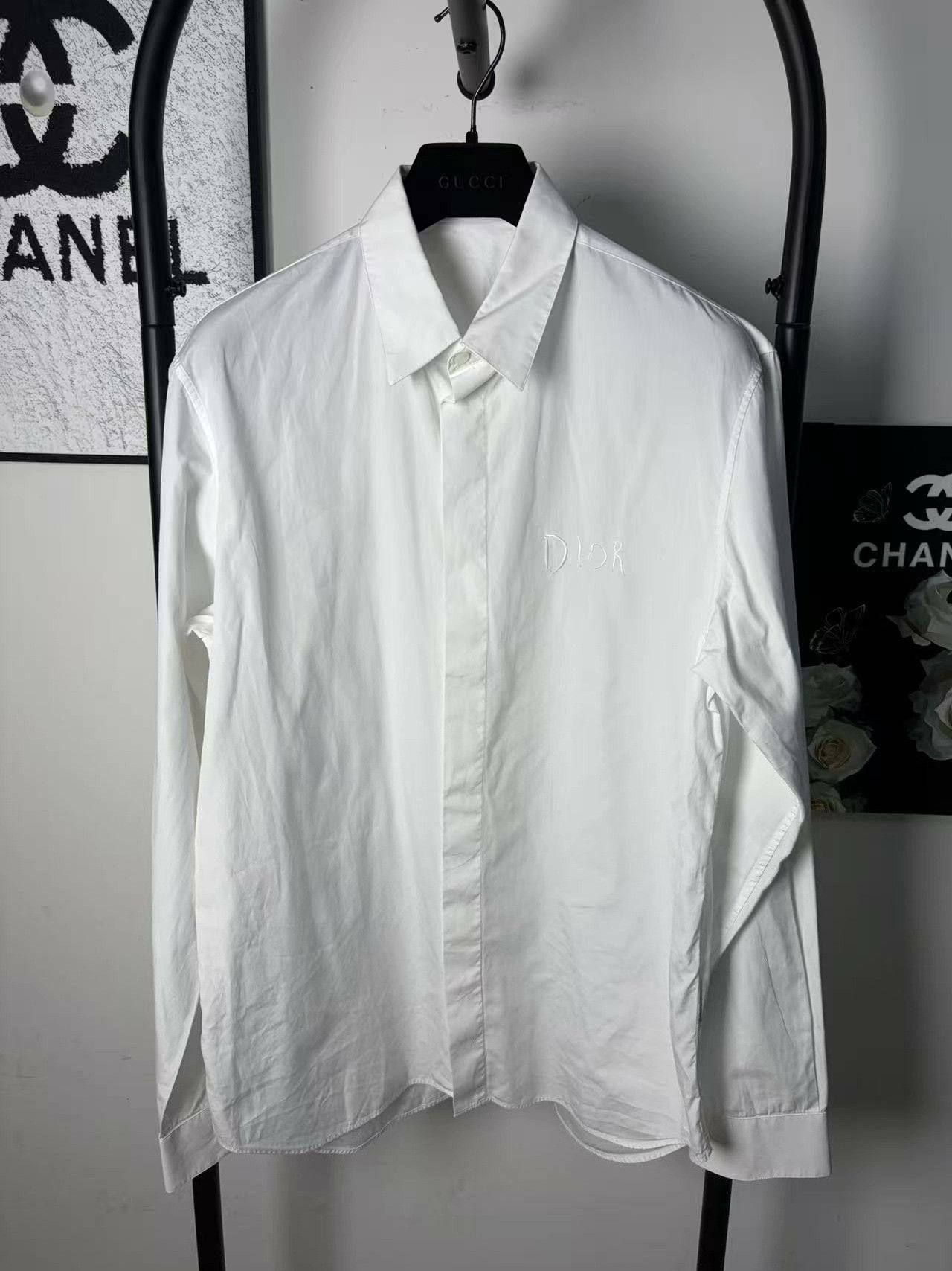 Dior Dior Retro Embroidered White Shirt l Men Size US L / EU 52-54 / 3 - 1 Thumbnail