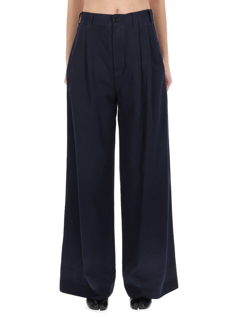 Maison Margiela MAISON MARGIELA CHINO PANTS - BLUE (IT 44) Size 30" / US 8 / IT 44 - 1 Thumbnail