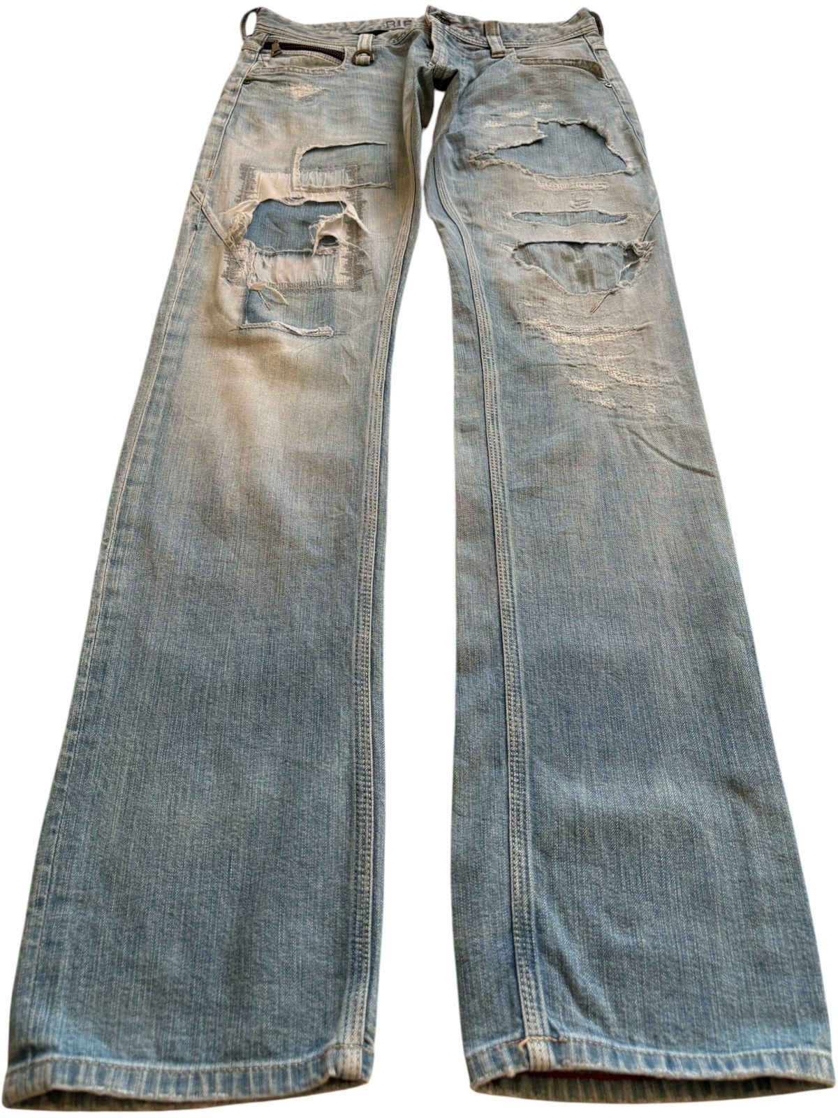 Japanese Brand Vintage Japanese Brand Patches Distressed Ripped Jeans Size US 30 / EU 46 - 1 Thumbnail