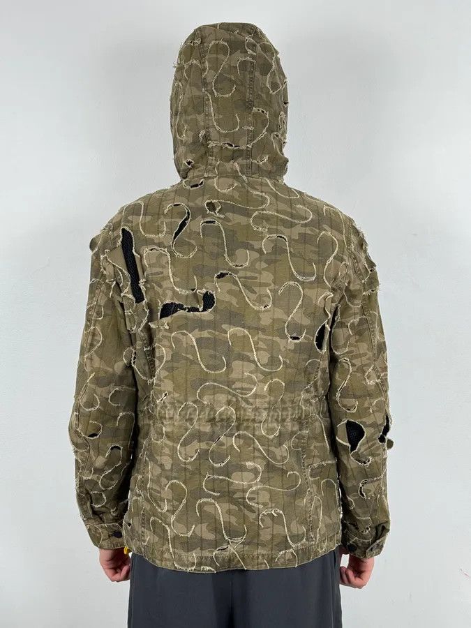 Diesel 2010 Diesel Khaki Jacket Nylon Laser Cut Distressed Size L Size US L / EU 52-54 / 3 - 3 Thumbnail