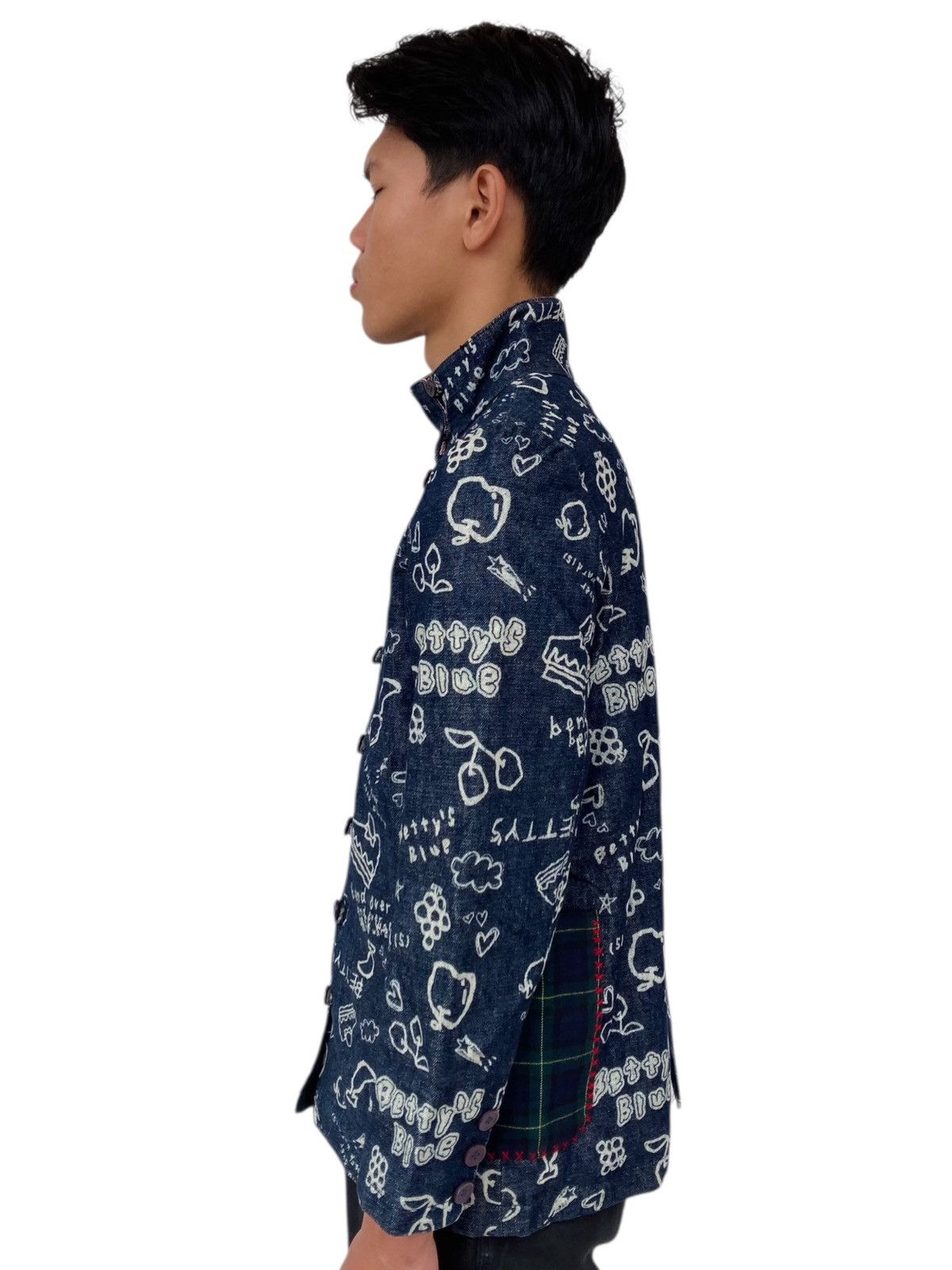 Hysteric Glamour 1990s Bettys Blue - Sketch Graphic Denim Jacket Size US M / EU 48-50 / 2 - 3 Thumbnail