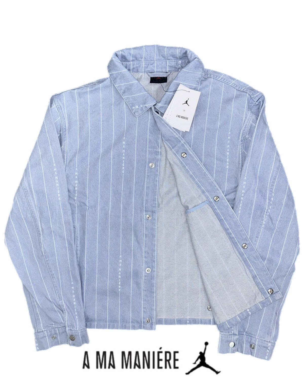 A Ma Maniere × Jordan Brand A Ma Maníere x Air Jordan Denim Jacket Size US XS / EU 42 / 0 - 1 Thumbnail