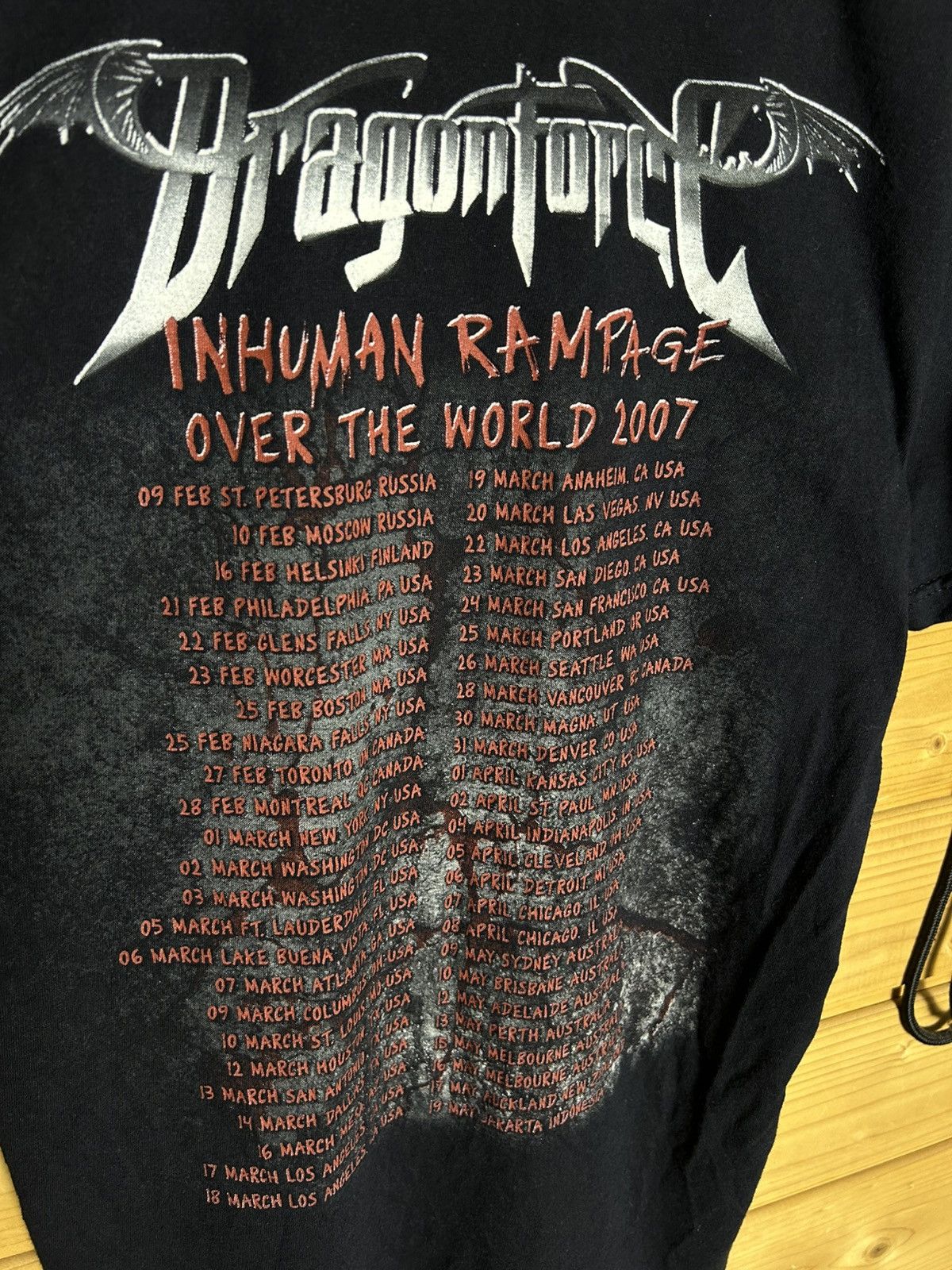 Vintage Vintage 00’s Dragonforce 2007 tour t shirt Size US S / EU 44-46 / 1 - 9 Thumbnail