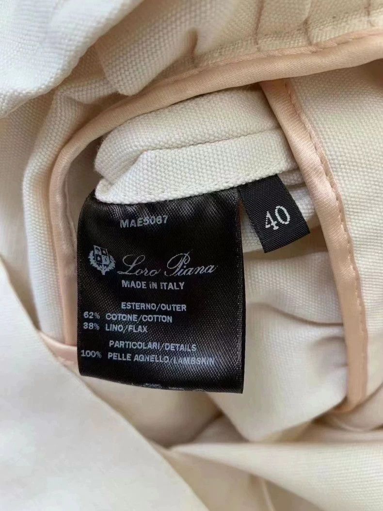 Loro Piana LORO PIANA White cotton blended linen coat with long colla Size XS / US 0-2 / IT 36-38 - 6 Thumbnail