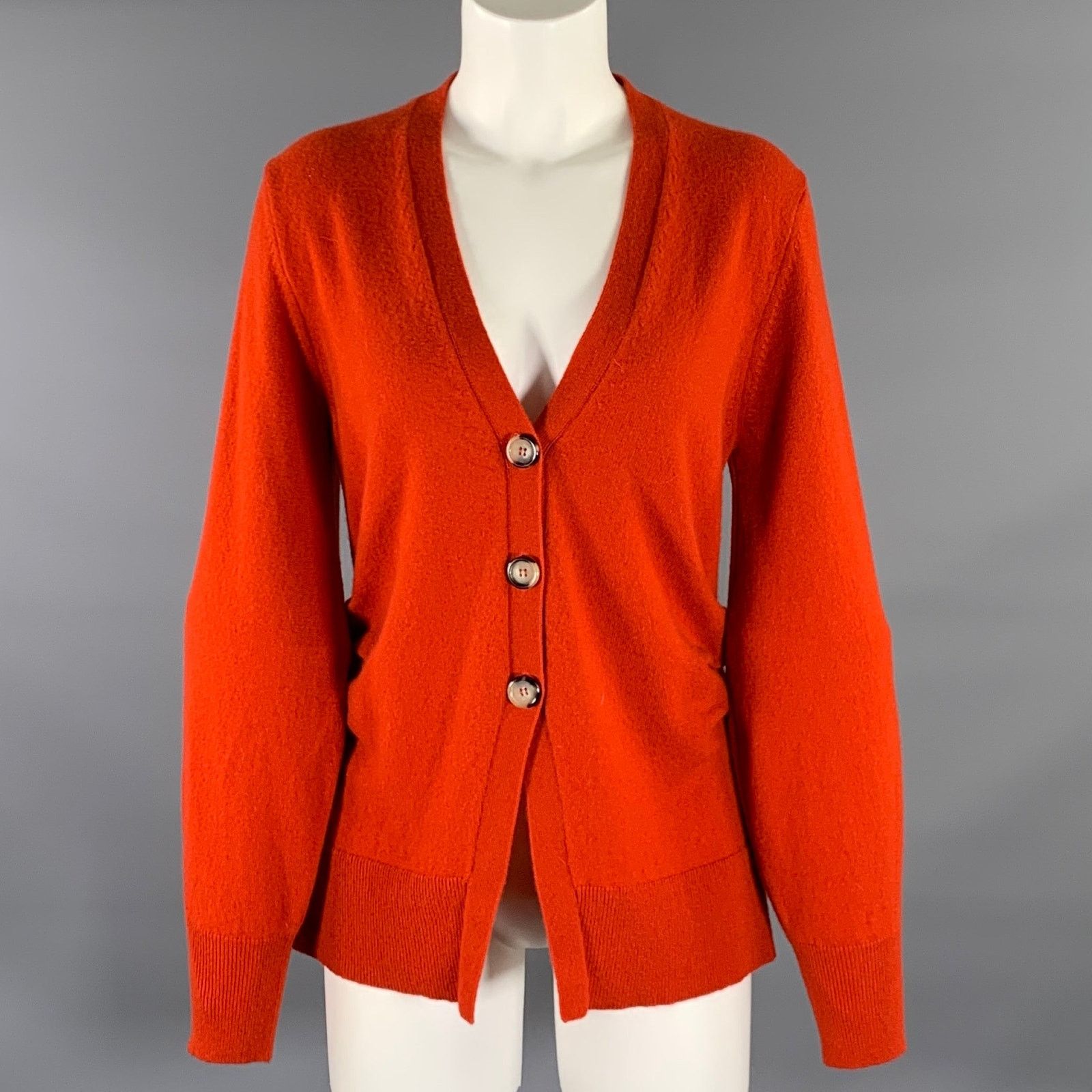 Veronica Beard VERONICA BEARD Size M Rust Cashmere Cardigan Sweater Size M / US 6-8 / IT 42-44 - 1 Thumbnail